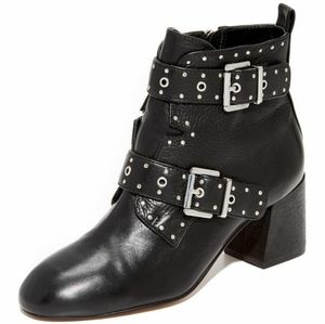 Rebecca Minkoff Logan black leather Booties NWOT